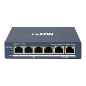 F-SW-EM606POE-VM/L — Смарт-управляемый PoE-коммутатор на 4 гигабитных порта RJ45 PoE, 2 uplink порта 1000 Мбит/с RJ45